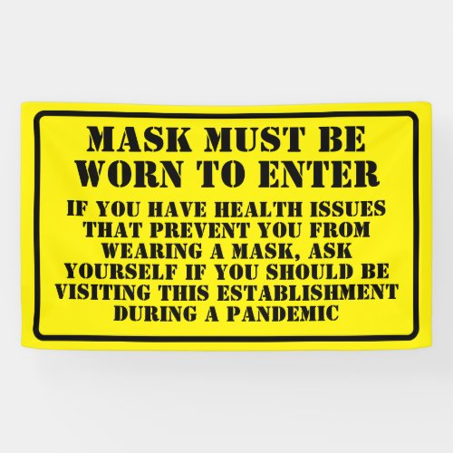 Wear A Mask Message Banner