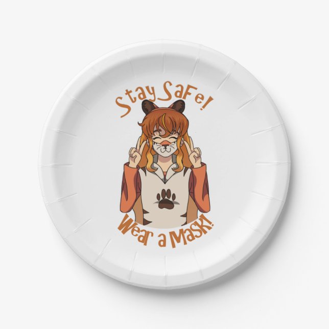 Wear a Mask! Paper Plates (Front)