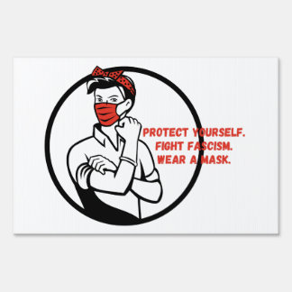 Wear a Mask Riveter Style Sign