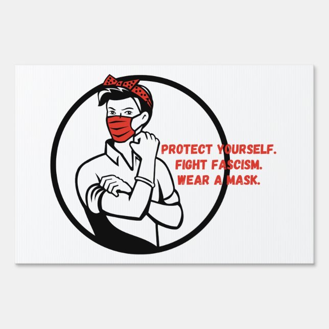 Wear a Mask Riveter Style Sign (Front)