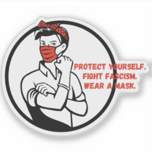 Wear a Mask Riveter Style Sticker