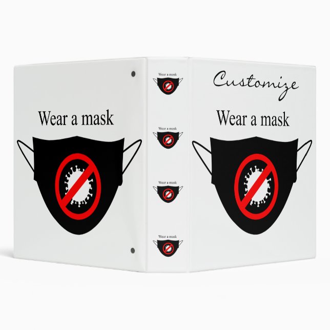 Wear a Mask Thunder_Cove 3 Ring Binder (Background)