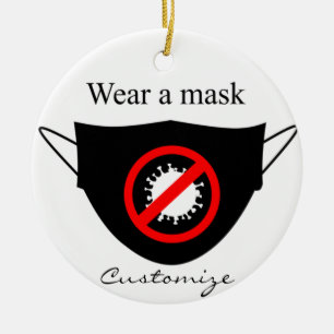 Wear a Mask Thunder_Cove Ceramic Ornament