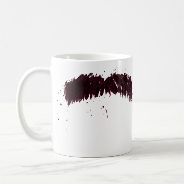 WEAR A MOUSTACHE COFFEE MUG (Left)