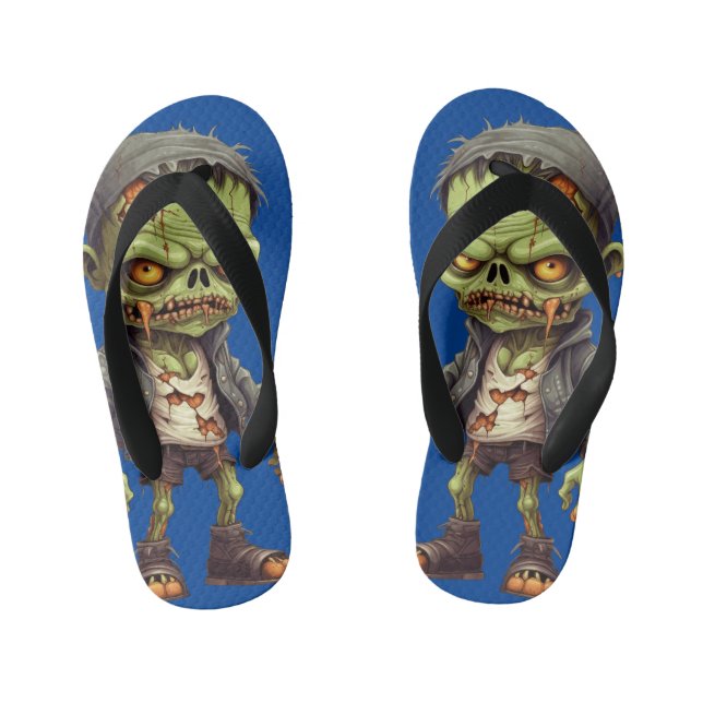 wear around the house/ outside Halloween Kid's Flip Flops (Footbed)