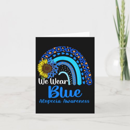 Wear Blue Alopecia Awareness Rainbow  Card