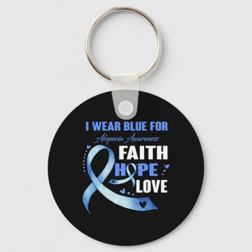 Wear Blue For Alopecia Awareness Gifts  Keychain