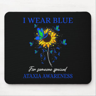 Wear Blue For Ataxia Awareness Sunflower Mouse Pad