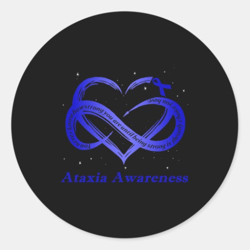 Wear Blue For Ataxia Awareness Warrior  Classic Round Sticker