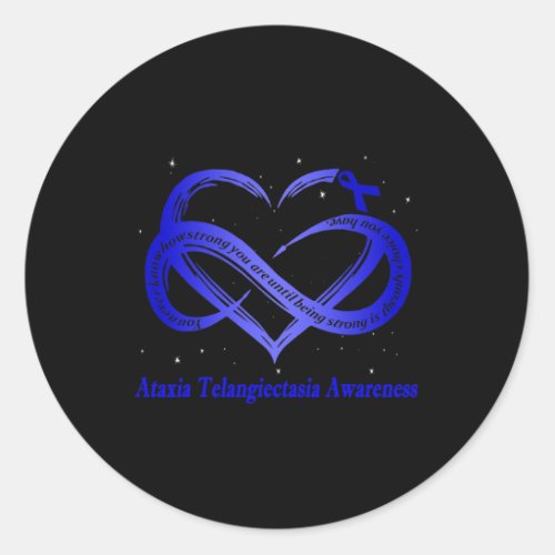 Wear Blue For Ataxia Telangiectasia Awareness Warr Classic Round Sticker