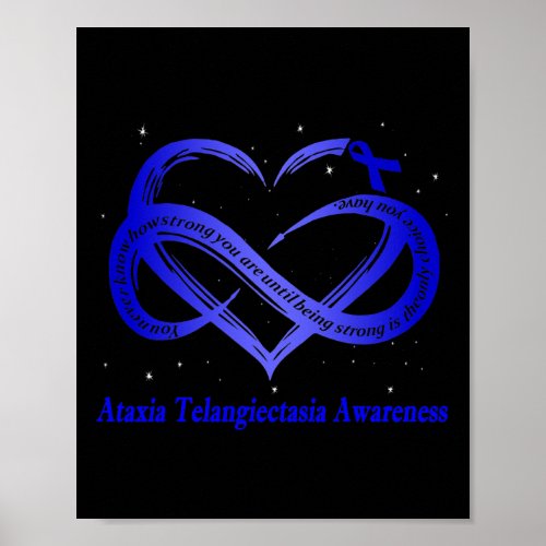 Wear Blue For Ataxia Telangiectasia Awareness Warr Poster