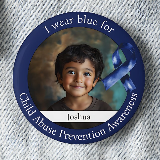 Wear Blue for Child Abuse Prevention Awareness Button (Creator Uploaded)