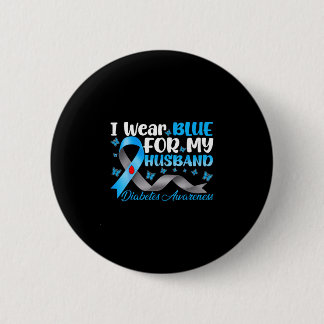 Wear blue for husband diabetes awareness blue button