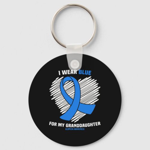 Wear Blue For My Granddaughter Alopecia Awareness  Keychain