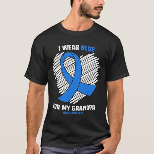 Wear Blue For My Grandpa Alopecia Awareness 1  T_Shirt