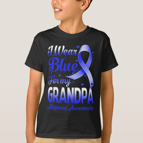 Wear Blue For My Grandpa Alopecia Awareness  T_Shirt