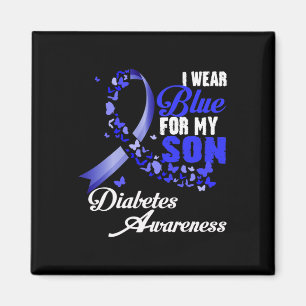 Wear Blue For My Son T1d Diabetes Awareness Blue R Magnet