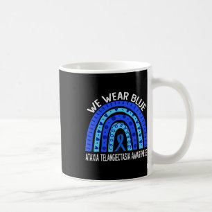 Wear Blue Rainbow For Ataxia Telangiectasia Awaren Coffee Mug