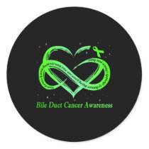 Wear Green For Bile Duct Cancer Awareness Warrior  Classic Round Sticker
