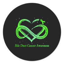 Wear Green For Bile Duct Cancer Awareness Warrior  Classic Round Sticker