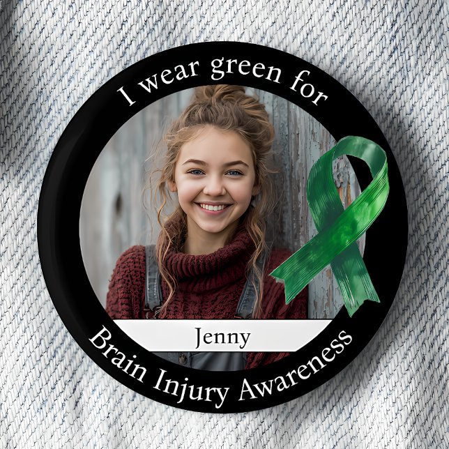 Wear Green for Brain Injury Awareness Photo Button (Creator Uploaded)