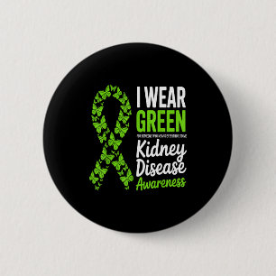 Wear green for kidney disease awareness support button