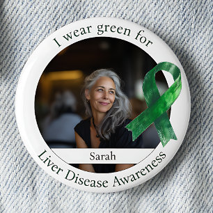 Wear Green for Liver Disease Awareness Photo Button