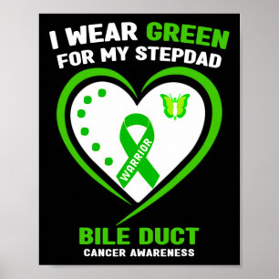 Wear Green For My Stepdad Bile Duct Cancer Awarene Poster
