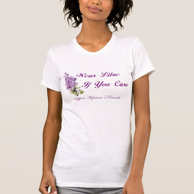 Wear Lilac if you care. T-Shirt (Front)