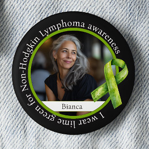 Wear Lime Green for Non-Hodgkin Lymphoma Awareness Button