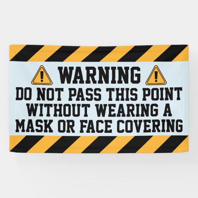 Wear Masks Past This Point Banner (Horizontal)