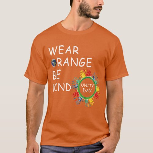 wear orange be kind unity day T_Shirt