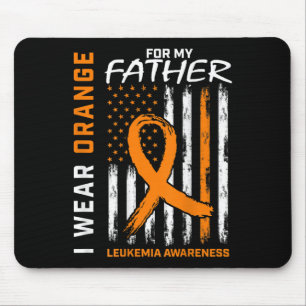 Wear Orange Dad Father Leukemia Awareness American Mouse Pad