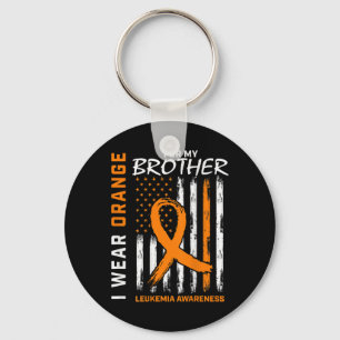 Wear Orange For Brother Leukemia Awareness America Keychain