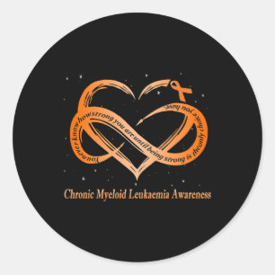 Wear Orange For Chronic Myeloid Leukemia Warrior Classic Round Sticker