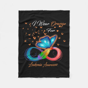 Wear Orange For Leukemia Awareness Fleece Blanket