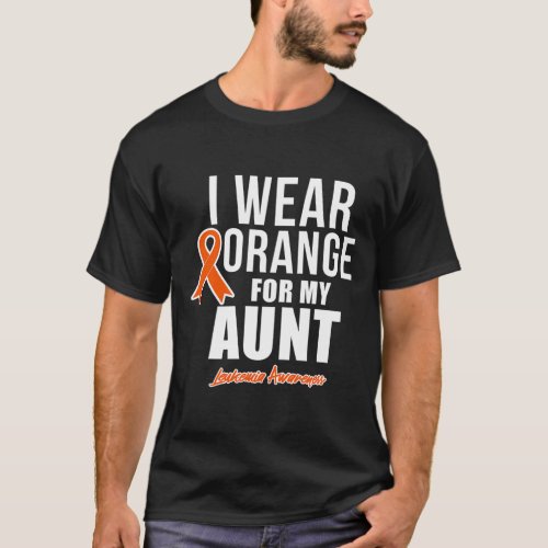 Wear Orange For My Aunt Leukemia Awareness 2  T_Shirt