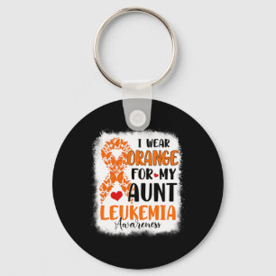 Wear Orange For My Aunt Leukemia Awareness Month W Keychain
