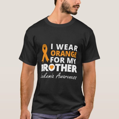 Wear Orange For My Brother Ribbon Family Warrior  T_Shirt