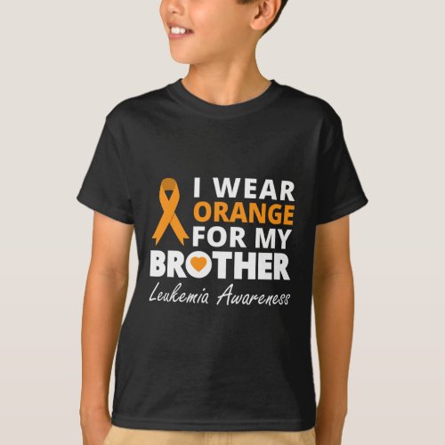 Wear Orange For My Brother Ribbon Family Warrior  T_Shirt