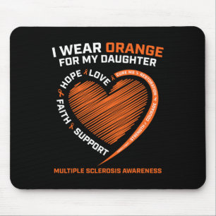 Wear Orange For My Daughter Multiple Sclerosis Awa Mouse Pad