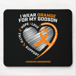 Wear Orange For My Godson Leukemia Cancer Awarenes Mouse Pad