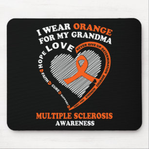 Wear Orange For My Grandma Multiple Sclerosis Awar Mouse Pad
