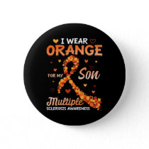 Wear Orange For My Son Multiple Sclerosis Awarenes Button