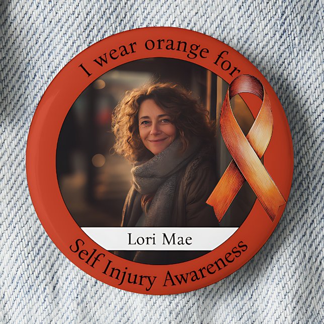 Wear Orange for Self Injury Awareness Photo Button (Creator Uploaded)