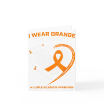 Wear Orange Myself Multiple Sclerosis Awareness Ms Card