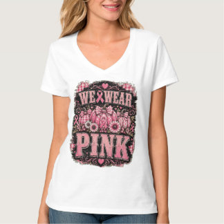 Wear Pink Breast Cancer Awareness Pumpkin T-Shirt