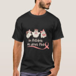 Wear Pink Breast Cancer Warrior Cute Groovy Ghost  T-Shirt