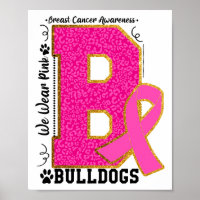 Wear Pink Bulldogs Breast Cancer Awareness Bulldog