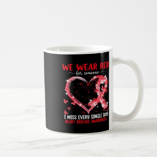 Wear Pink For Heart Disease Awareness Heart Ribbon Coffee Mug